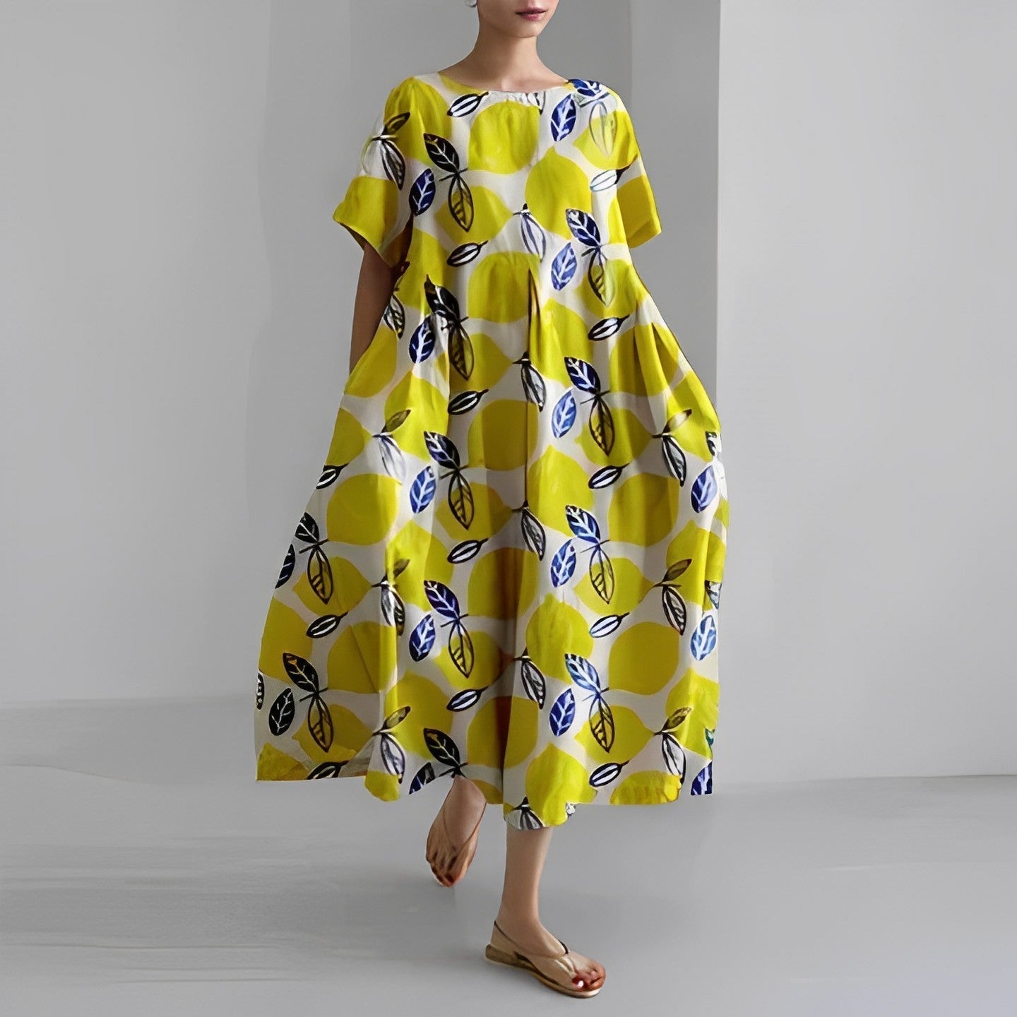 Vittoria | Vrouwen Boho Maxi jurk met bloemenprint en zakken