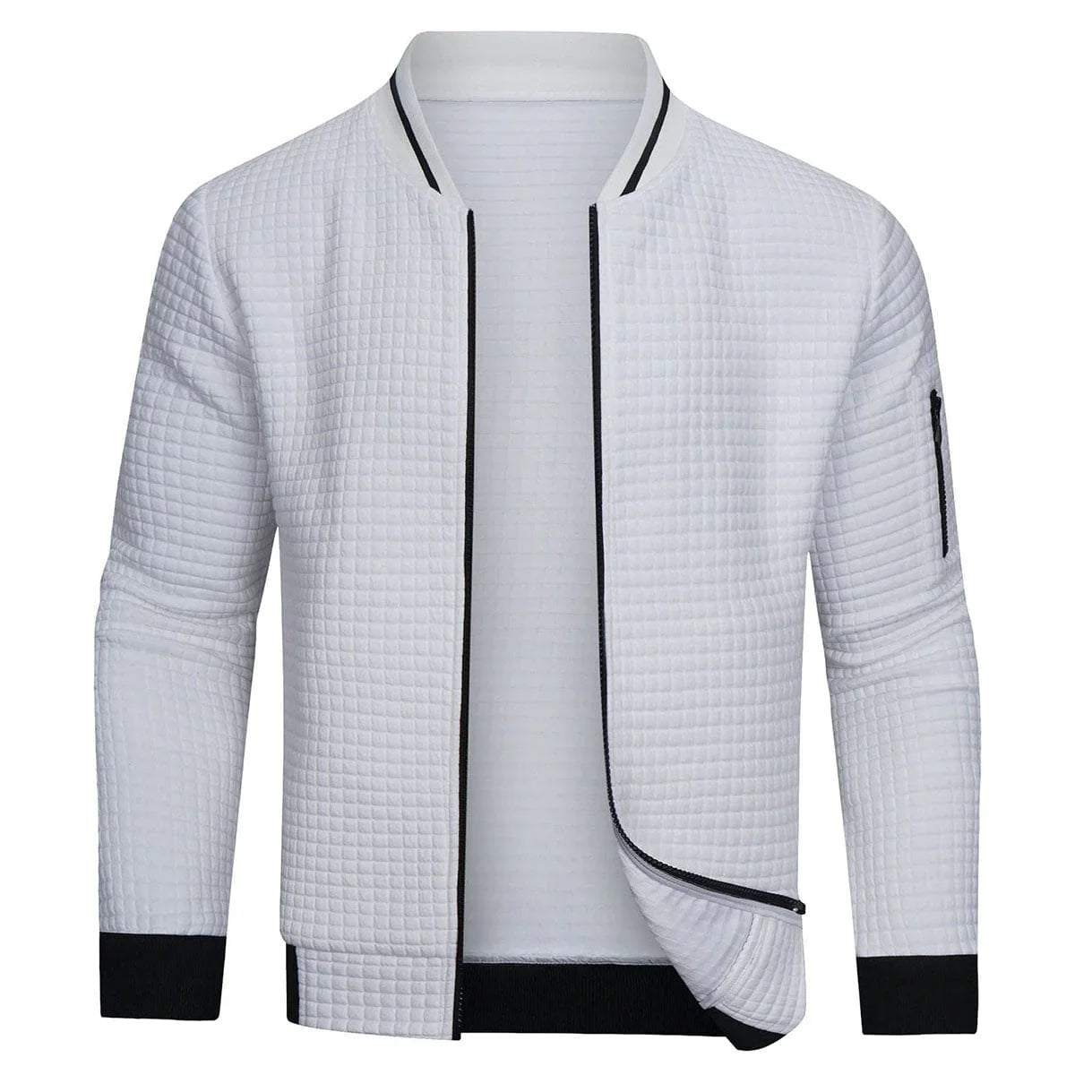 Yorrick | Pull zippé pour homme - Pull en maille gaufrée, pull chaud décontracté à manches longues