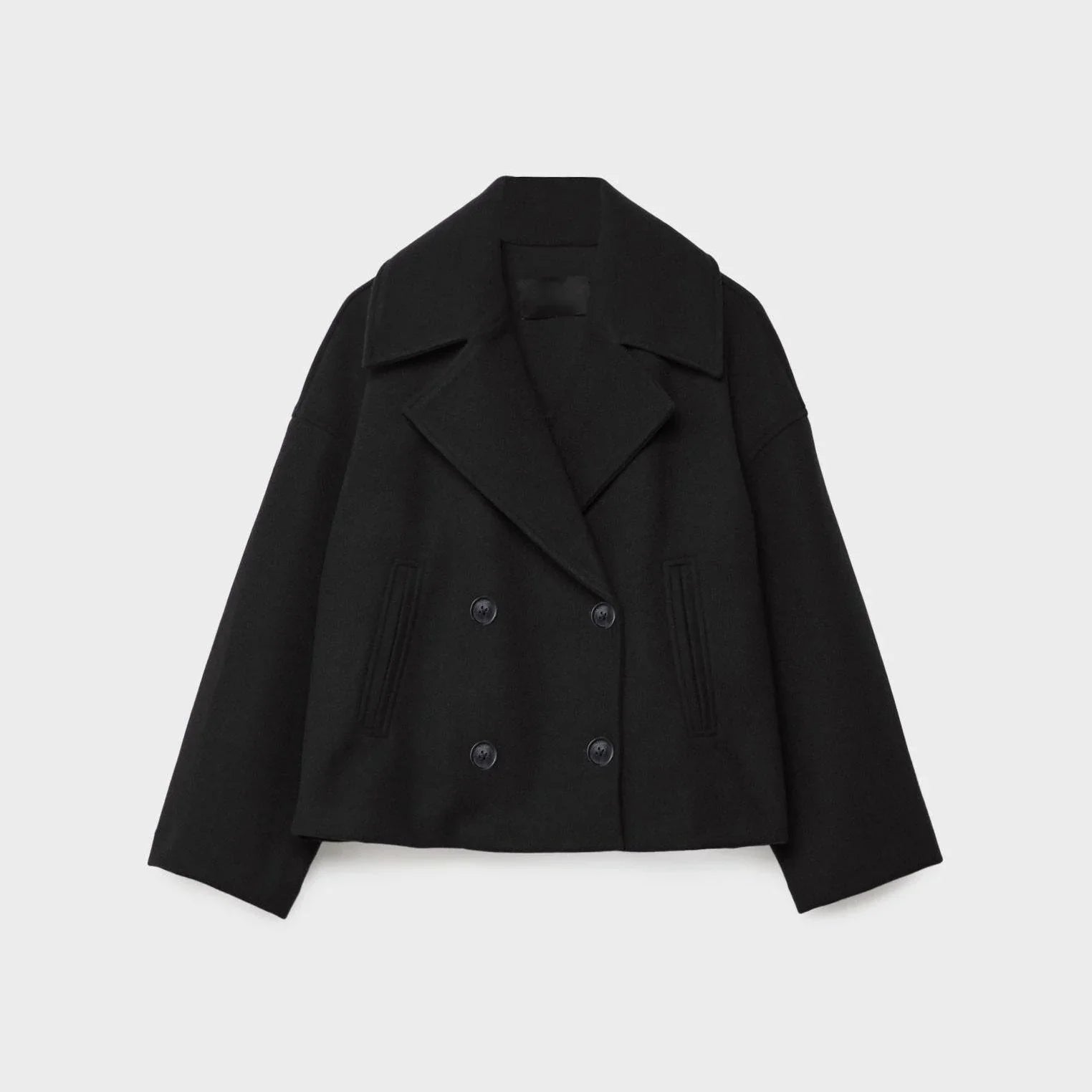 Anneli | Blazer élégant à double fermeture – Veste longue ample idéale pour les tenues de printemps et d'automne