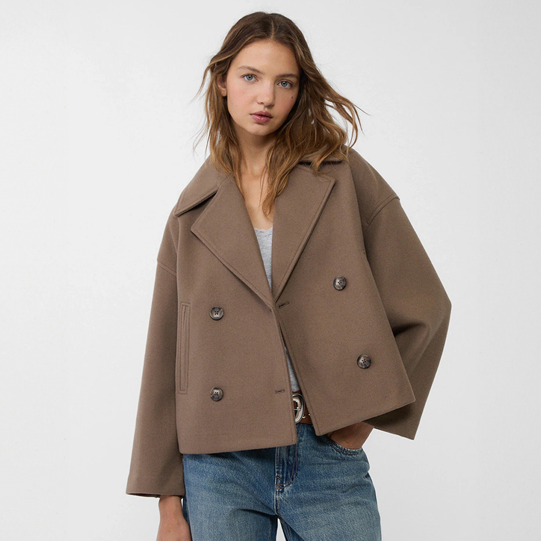 Anneli | Eleganter Blazer mit doppeltem Verschluss – Locker sitzende, lange Jacke für Frühlings- und Herbstoutfits