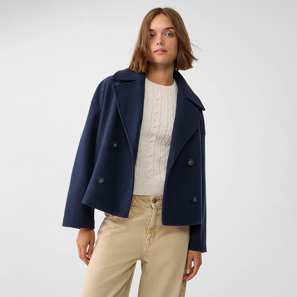 Anneli | Eleganter Blazer mit doppeltem Verschluss – Locker sitzende, lange Jacke für Frühlings- und Herbstoutfits