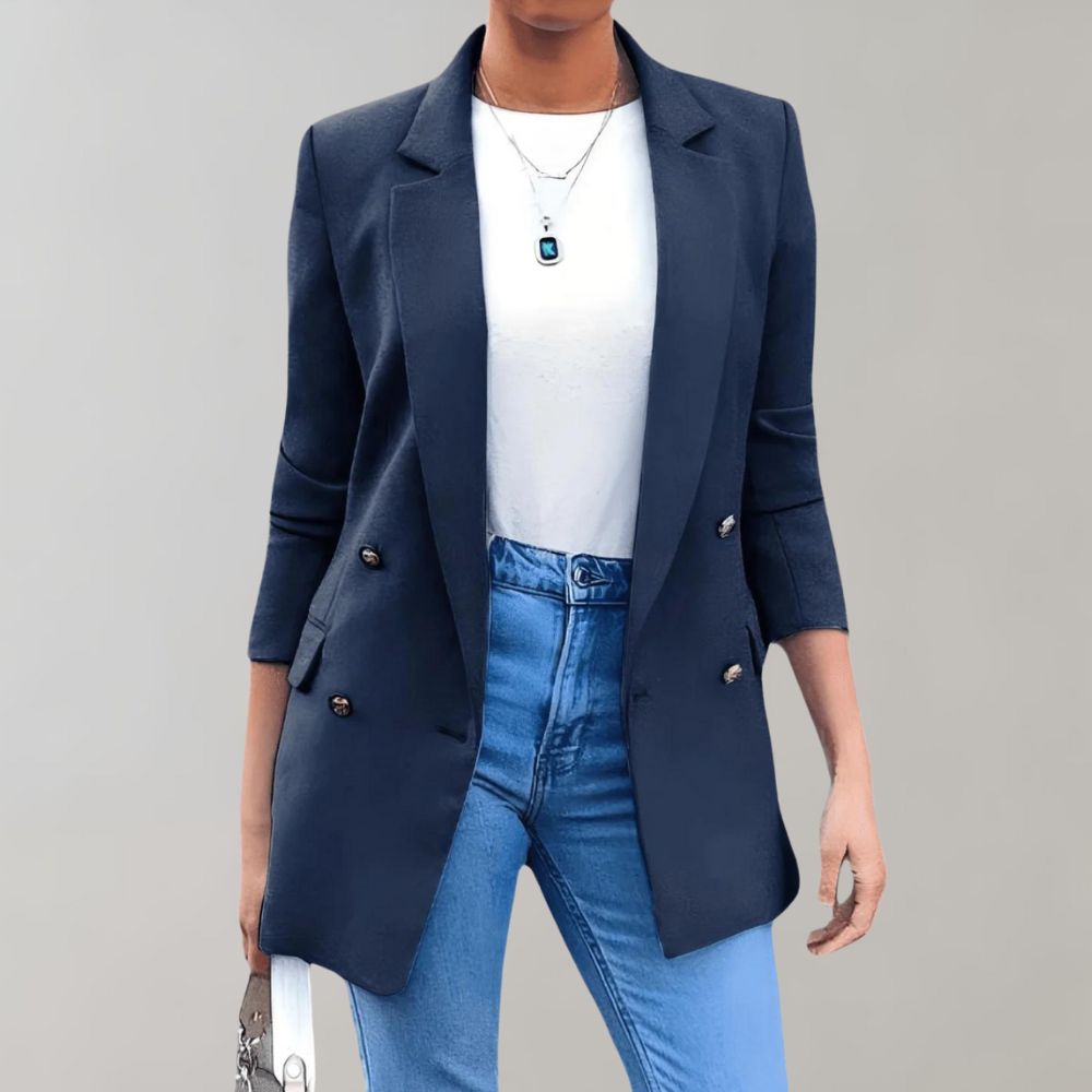 Zurea | Blazer long décontracté pour femme - vêtement d'extérieur polyvalent pour le quotidien