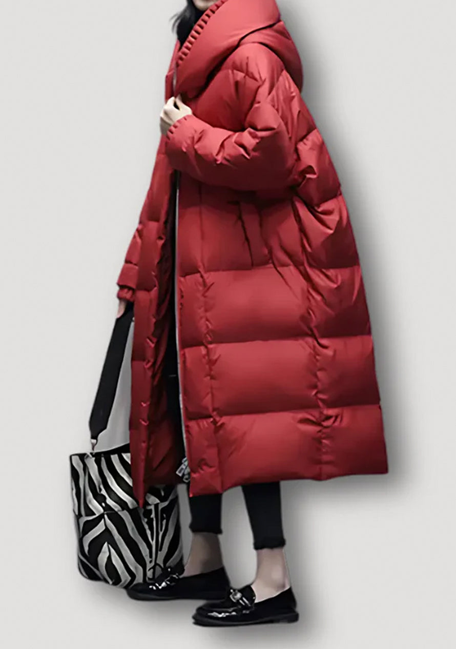 Gerda | Doudoune longue oversize – Manteau d'hiver chaud, longueur genou, léger et élégant