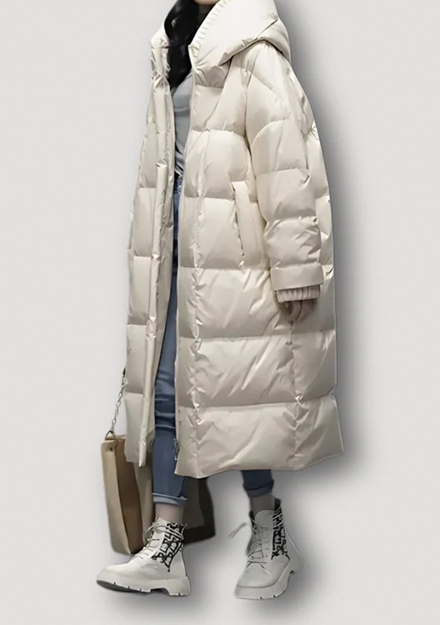 Gerda | Doudoune longue oversize – Manteau d'hiver chaud, longueur genou, léger et élégant