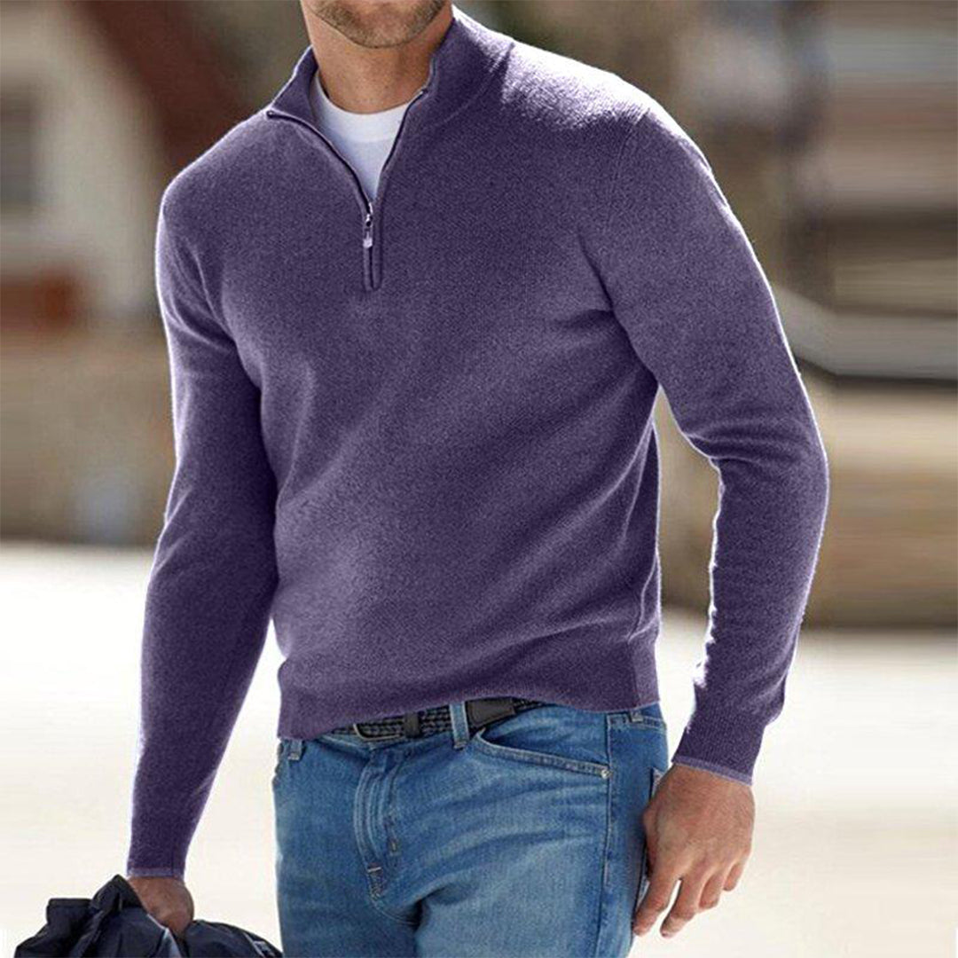 Valric | Pull demi-zip pour homme – Pull en maille élégant, décontracté et adapté au bureau