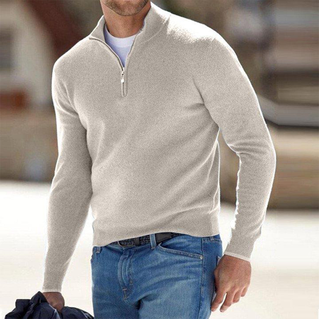 Valric | Pull demi-zip pour homme – Pull en maille élégant, décontracté et adapté au bureau