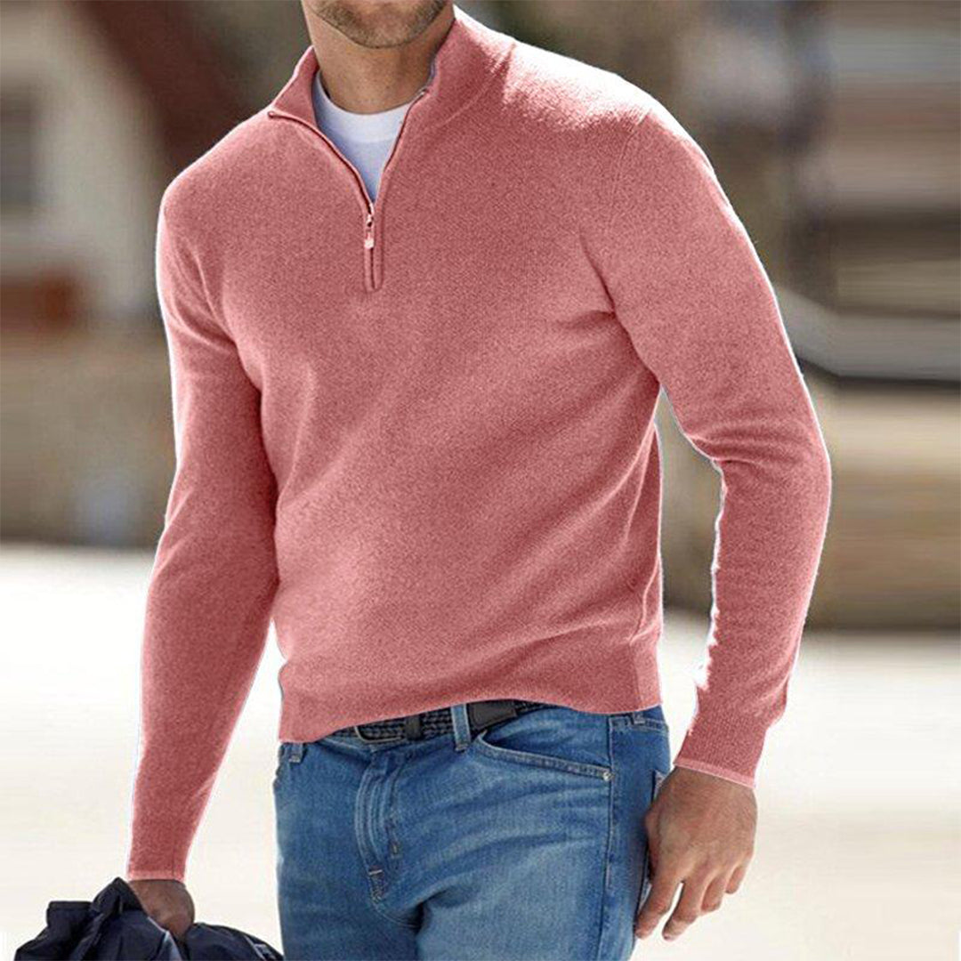Valric | Pull demi-zip pour homme – Pull en maille élégant, décontracté et adapté au bureau