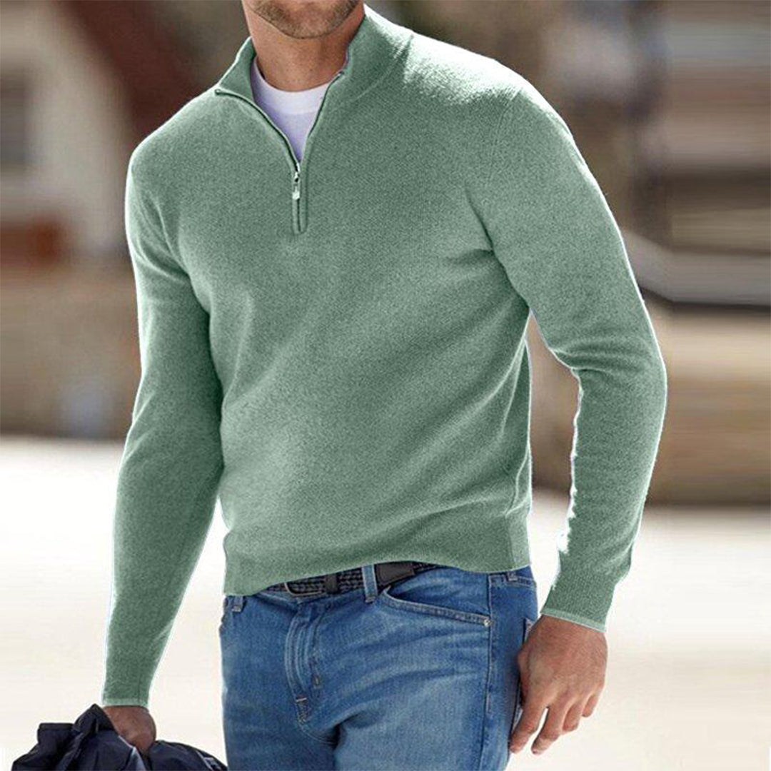 Valric | Pull demi-zip pour homme – Pull en maille élégant, décontracté et adapté au bureau