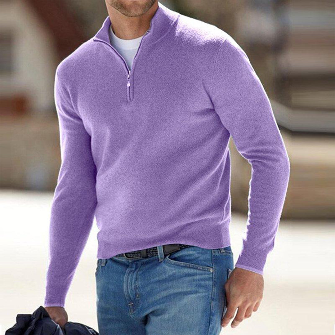 Valric | Pull demi-zip pour homme – Pull en maille élégant, décontracté et adapté au bureau