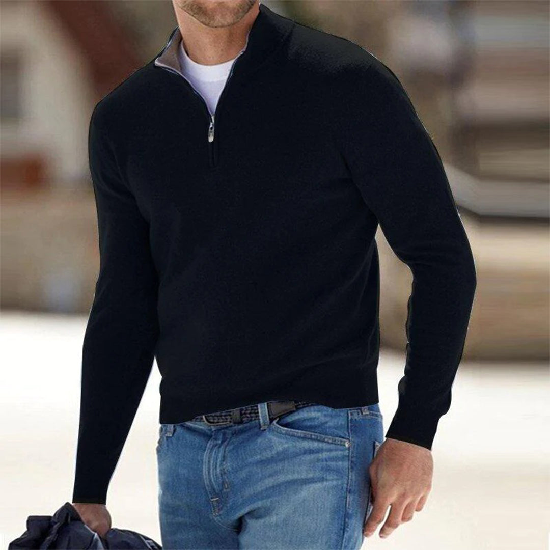 Valric | Pull demi-zip pour homme – Pull en maille élégant, décontracté et adapté au bureau
