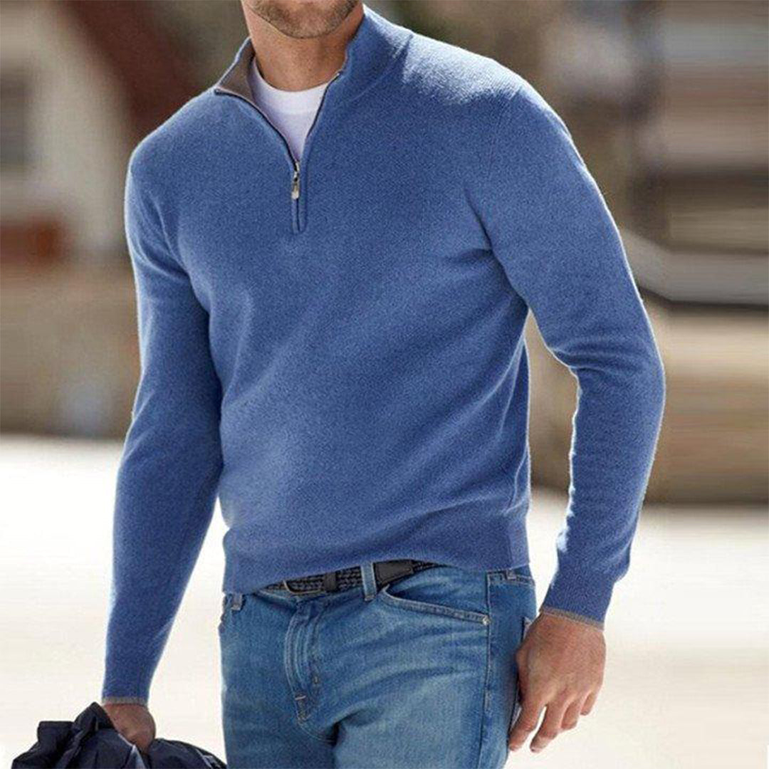 Valric | Pull demi-zip pour homme – Pull en maille élégant, décontracté et adapté au bureau