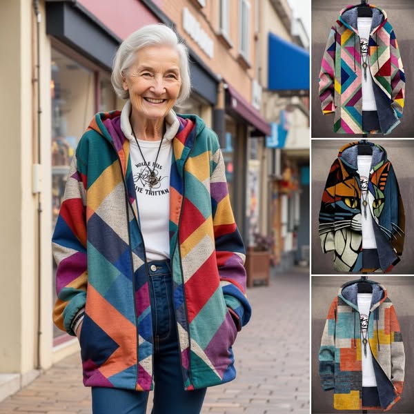 UrbanInk | Unisex 3D Graffiti lang jasje met fleecevoering en capuchon – Streetwear, casual bovenkleding