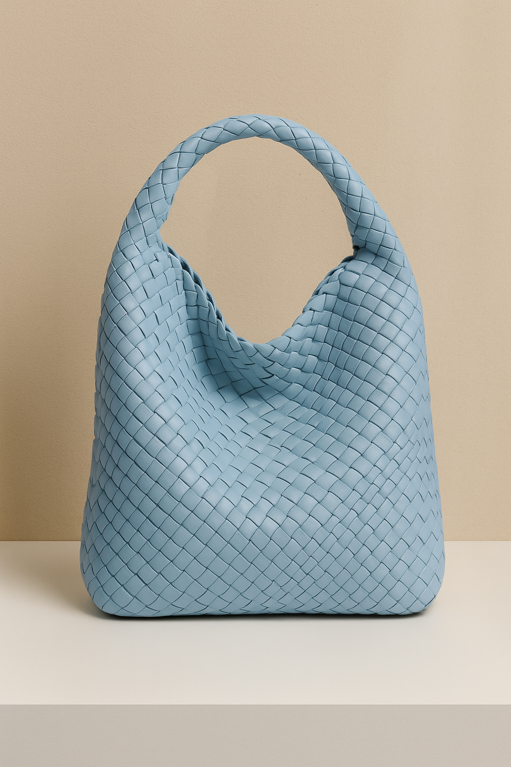 Luxora | Sac seau en cuir souple pour femme – Sac bandoulière de luxe tissé à la main 