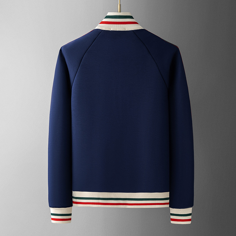 Benedetto | Survêtement homme haut de gamme – Coupe ajustée, décontracté et loungewear, bleu marine/beige