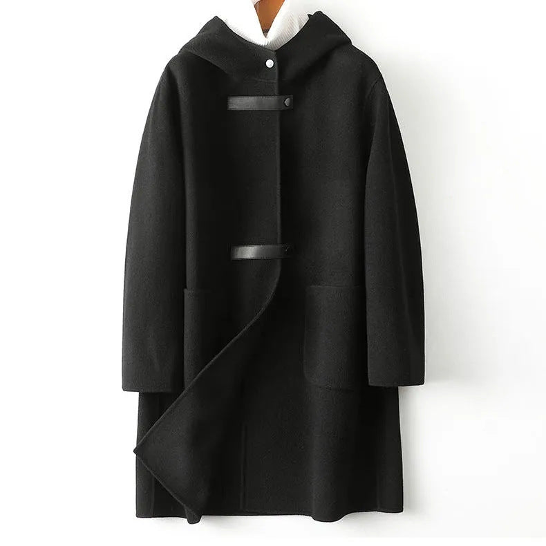 Thessalie | Manteau femme en laine couleur argile – Chaud, élégant et confortable