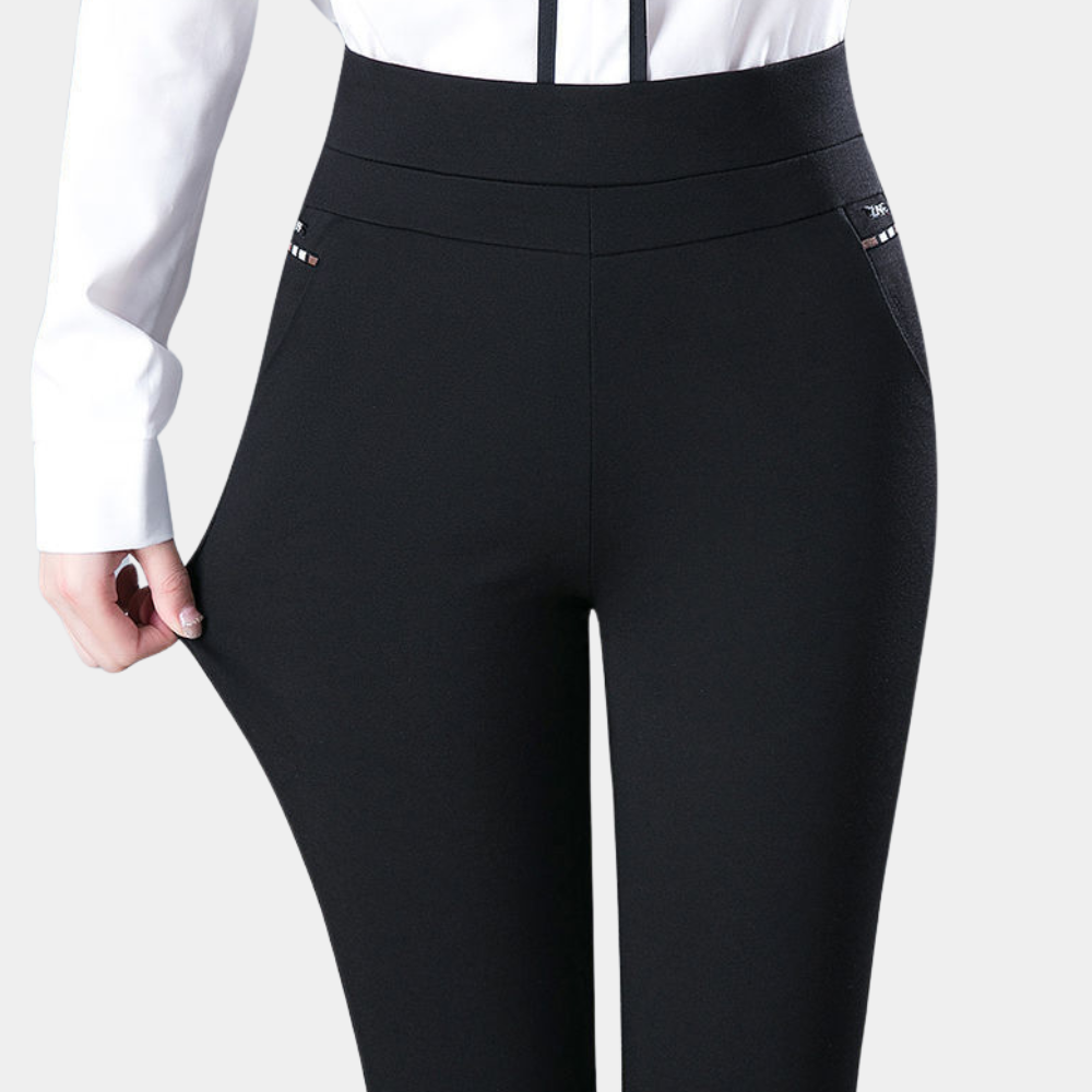 Biljana | Dames Hoge Taille Stretchbroek - Comfortabele Skinny Fit Pantalon