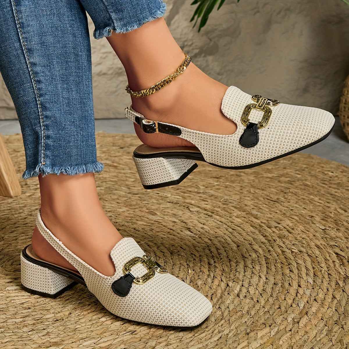 Luvira | Dames Retro Sandalen met Vierkante Neus, Dikke Hak en Ergonomische Comfortabele Ondersteuning