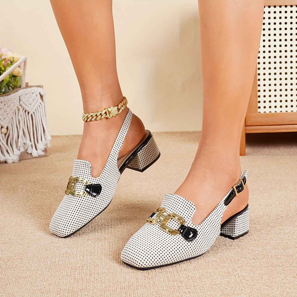 Luvira | Dames Retro Sandalen met Vierkante Neus, Dikke Hak en Ergonomische Comfortabele Ondersteuning