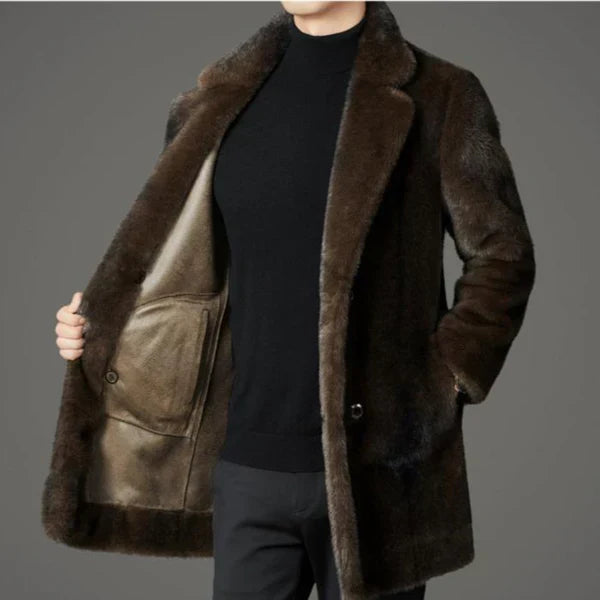 Noctis | Omkeerbare winterjas voor heren – Zacht imitatiebont, comfortabele warme bovenkleding
