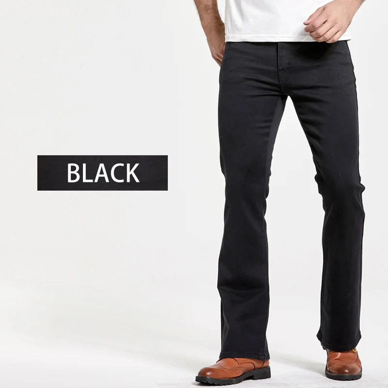 Zyronel | Heren Bootcut Jeans – Slim Fit Stretch Denim, Klassieke Licht Uitlopende Jeans