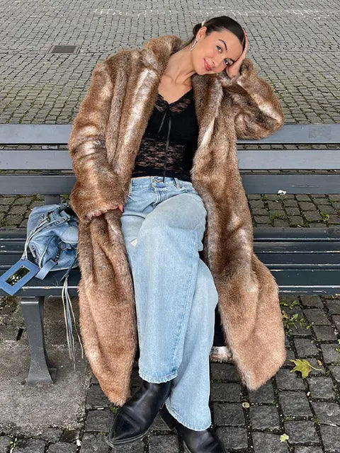 Eska | Manteau d'hiver douillet en peluche pour femme
