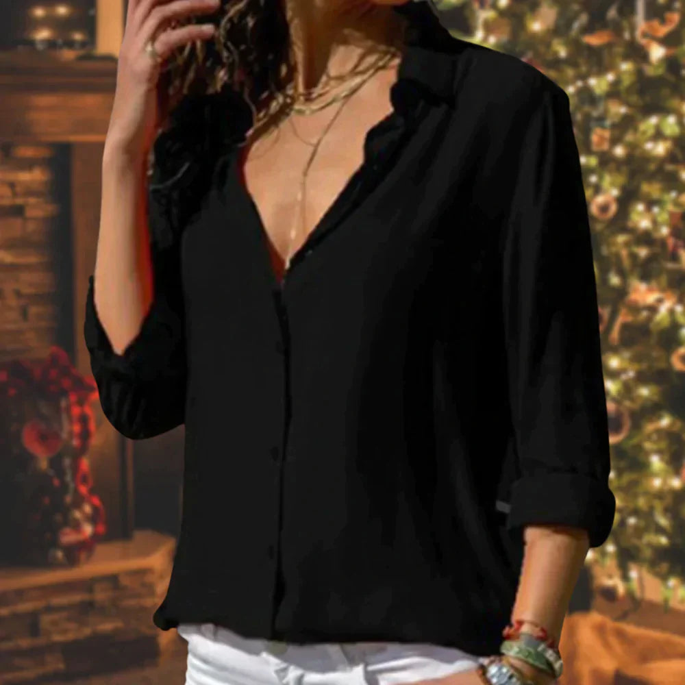 Gordana | Lichtgewicht luchtige blouse voor vrouwen - lange mouwen, casual elegante top