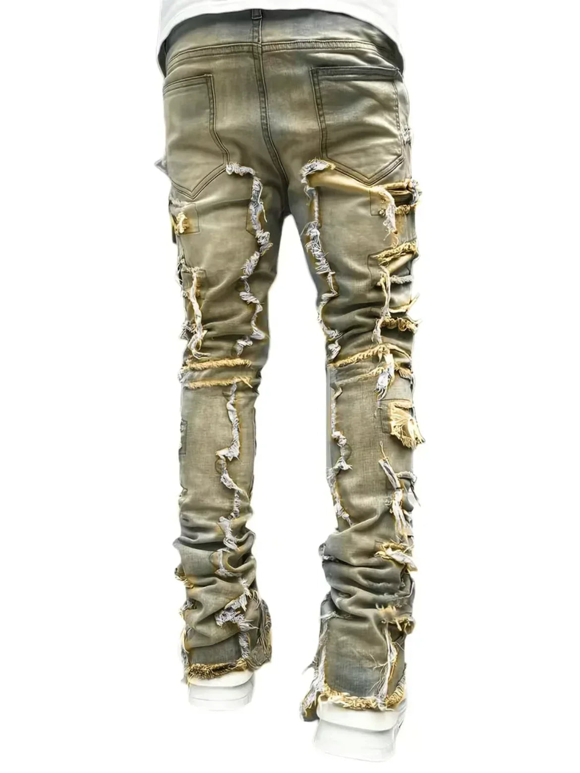 Geroz | Heren Stacked Denim Broek – Verwashed Vintage Jeans met Stretch Pasvorm
