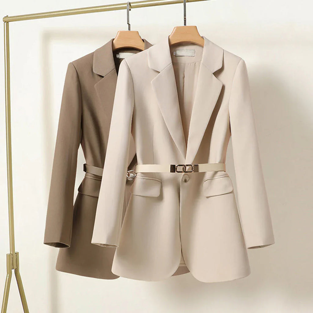 Rosira | Blazer ceinturé pour femme - Veste habillée luxueuse, coupe élégante, idéale pour le bureau et les soirées