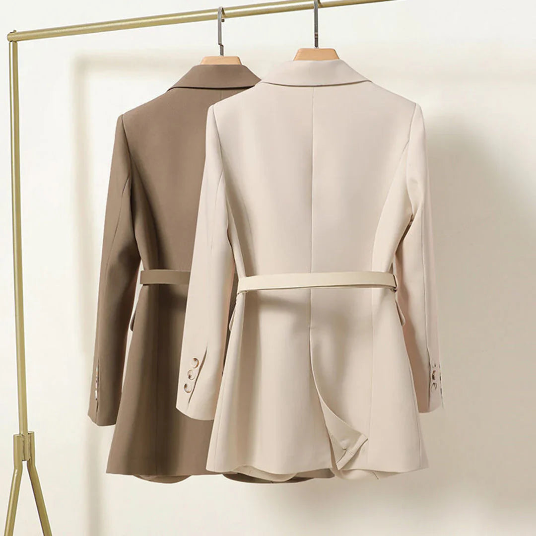 Rosira | Blazer ceinturé pour femme - Veste habillée luxueuse, coupe élégante, idéale pour le bureau et les soirées