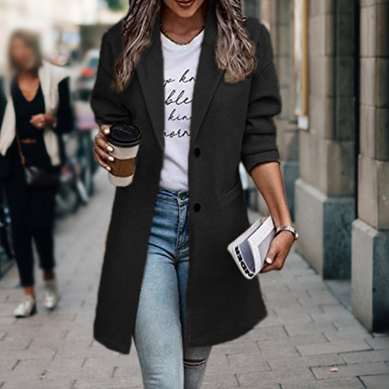 Lyara | Manteau en laine douillet pour femme – Chaud et élégant