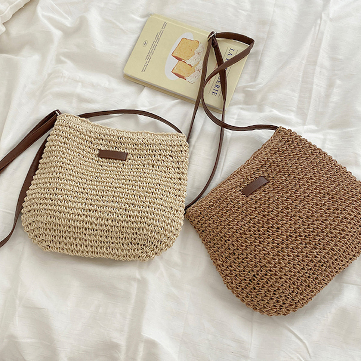 Funa | Rieten crossbodytas – Boho-schoudertas voor dames voor de zomer