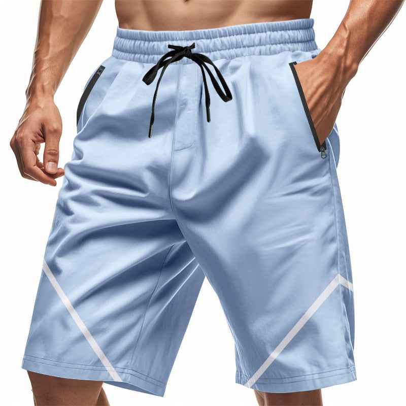 Velkan | AirDry Sport-short voor heren – losvallend, knielang, sneldrogend, met zakken met ritssluiting