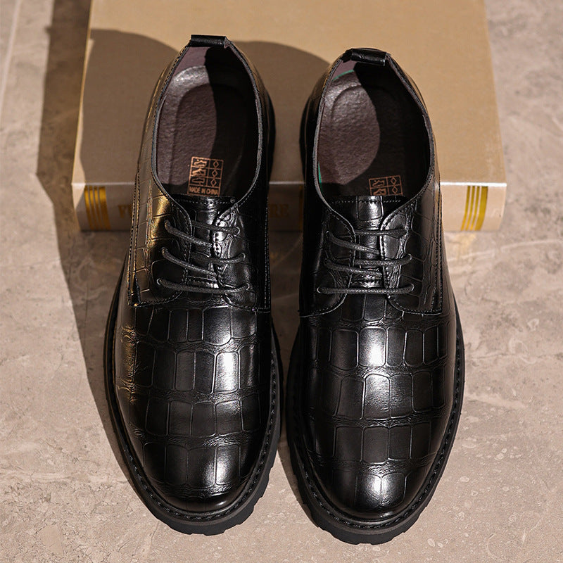 Croxen | Herren-Lederschuhe – Krokodilprägung, formelle Business-Schuhe