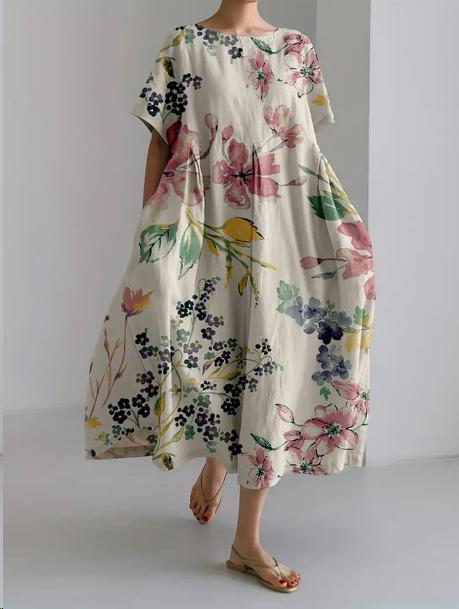 Briaett | Dames lange maxi jurk – elegante zwierige formele feest- en avondjurk