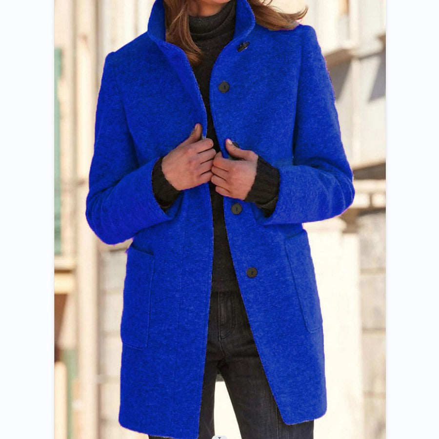 Orinda | Manteau long élégant pour femme avec fermeture boutonnée - vêtement d'extérieur ajusté, décontracté et chic 