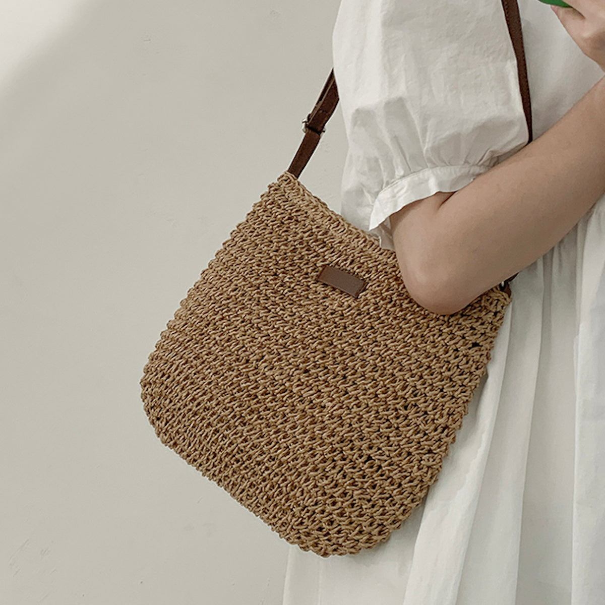 Funa | Rieten crossbodytas – Boho-schoudertas voor dames voor de zomer