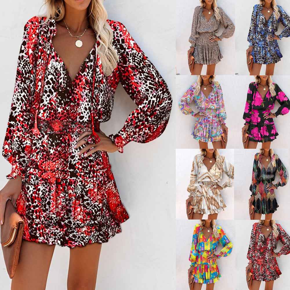 Naila | Vrolijke Bloemen Mini Jurk voor Dames – Chic Zomer, Casual & Party Stijl