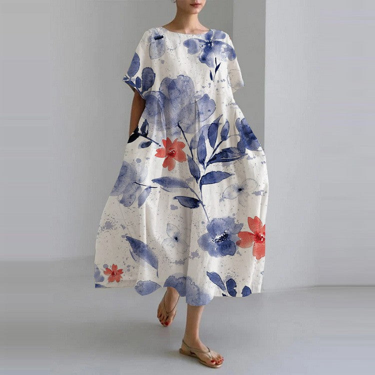Briaett | Dames lange maxi jurk – elegante zwierige formele feest- en avondjurk