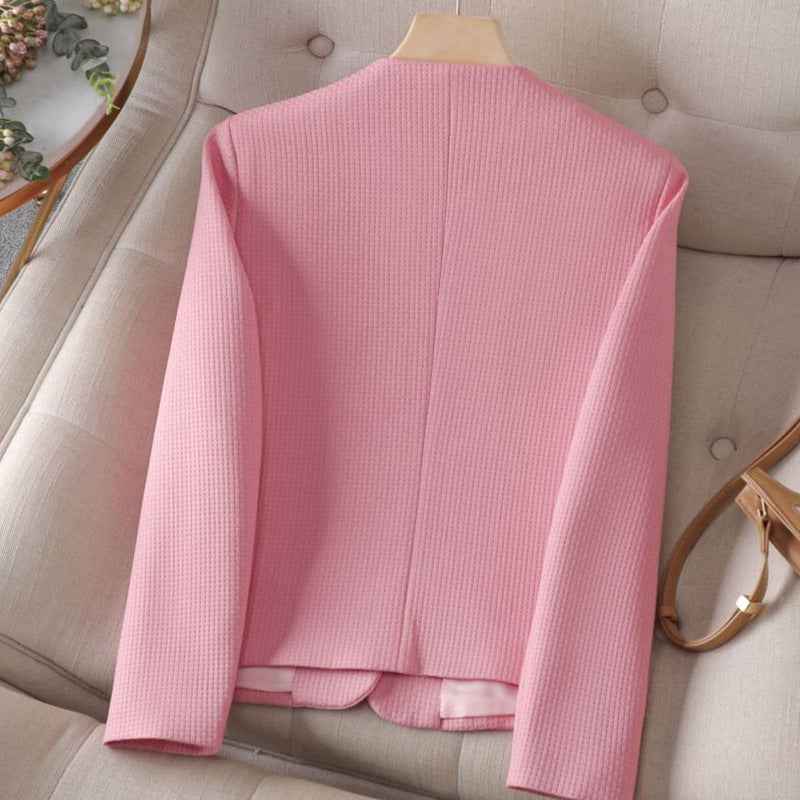 Seleneva | Geruite damesblazer – Chique korte blazer