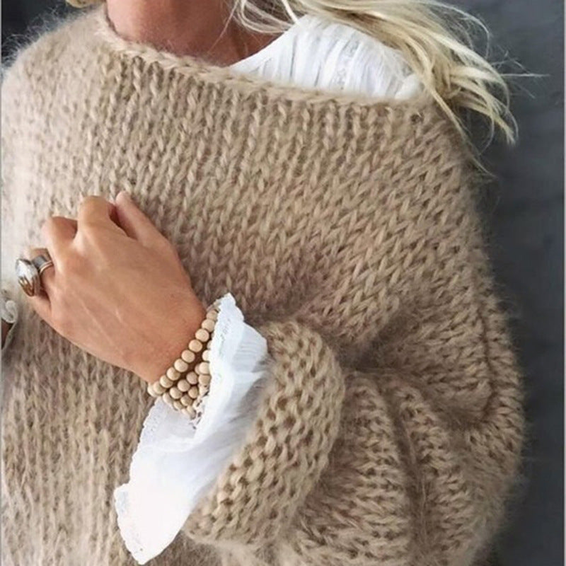 Orithia | Oversize-Häkelpullover – Lockerer, weicher Pullover, lässiges Herbstoberteil 