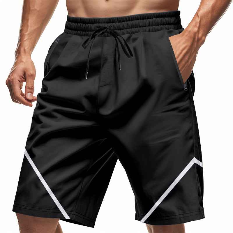 Velkan | AirDry Sport-short voor heren – losvallend, knielang, sneldrogend, met zakken met ritssluiting