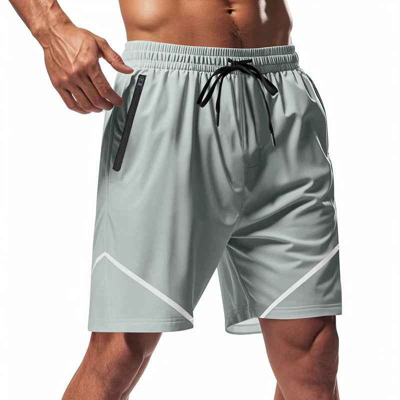 Velkan | AirDry Sport-short voor heren – losvallend, knielang, sneldrogend, met zakken met ritssluiting
