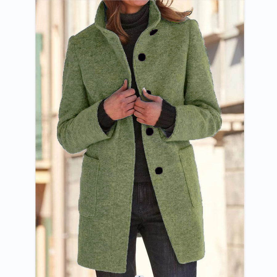 Orinda | Manteau long élégant pour femme avec fermeture boutonnée - vêtement d'extérieur ajusté, décontracté et chic 