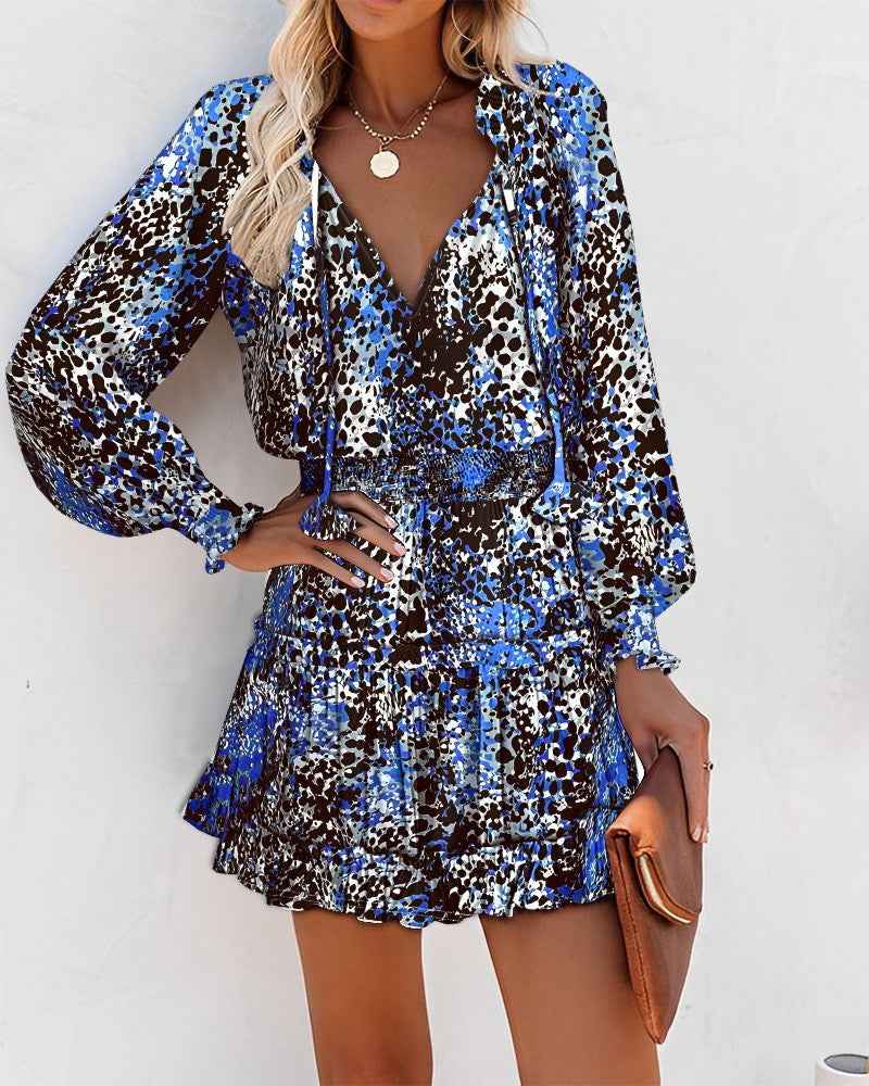 Naila | Vrolijke Bloemen Mini Jurk voor Dames – Chic Zomer, Casual & Party Stijl