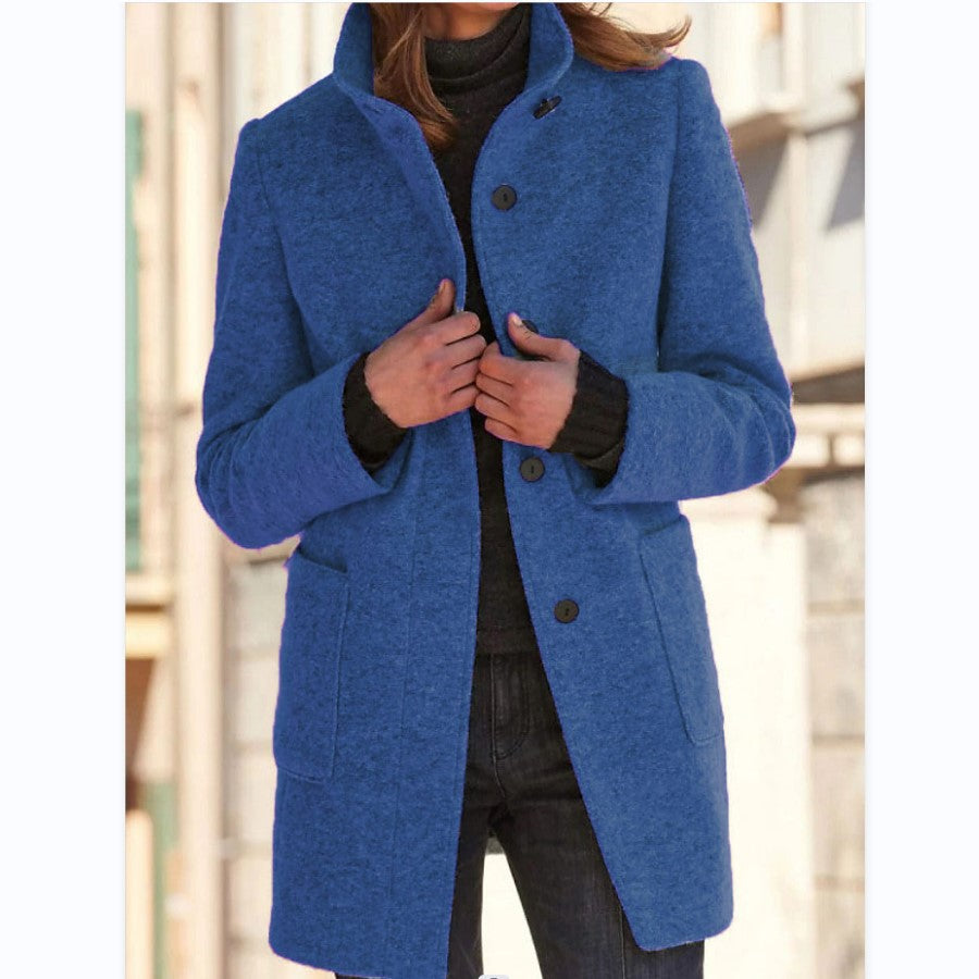Orinda | Manteau long élégant pour femme avec fermeture boutonnée - vêtement d'extérieur ajusté, décontracté et chic 