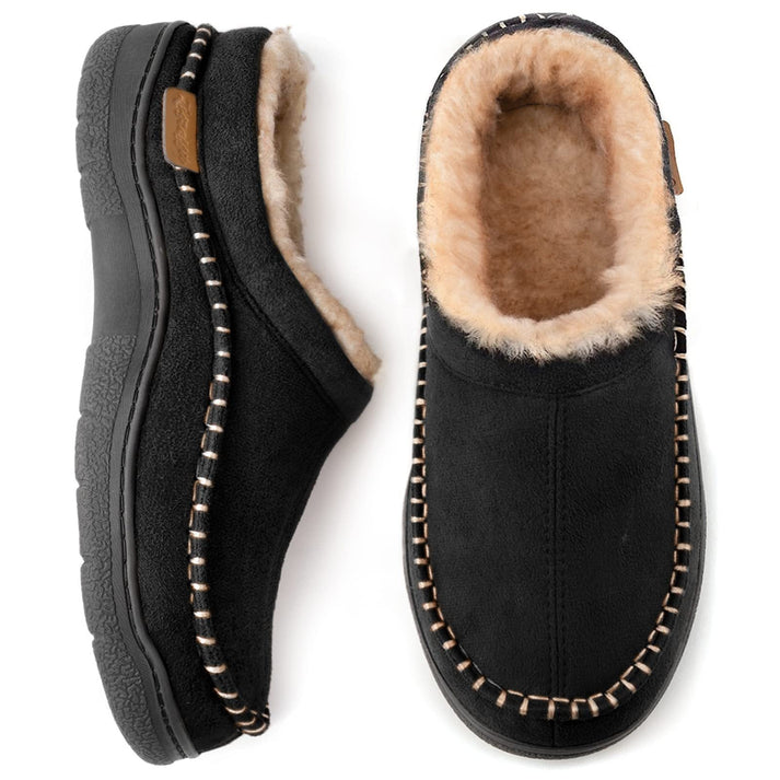 Comfrox | Warm gevoerde herenslippers, comfortabele binnenschoenen, gezellige herfst- en winterschoenen