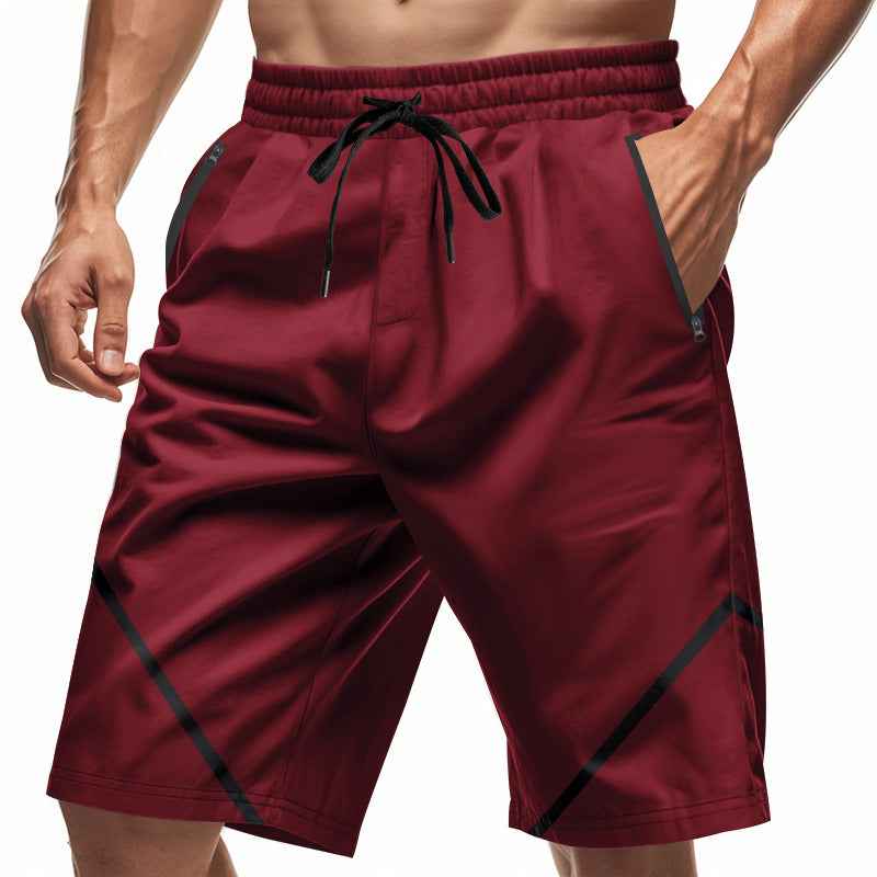 Velkan | AirDry Sport-short voor heren – losvallend, knielang, sneldrogend, met zakken met ritssluiting