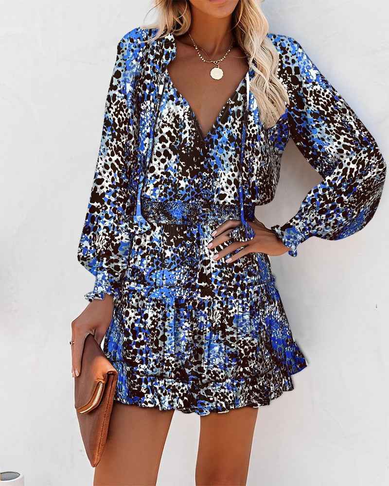 Naila | Vrolijke Bloemen Mini Jurk voor Dames – Chic Zomer, Casual & Party Stijl