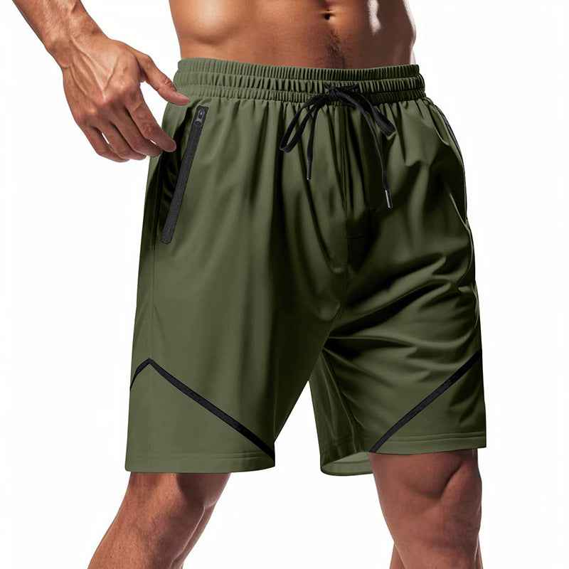 Velkan | AirDry Sport-short voor heren – losvallend, knielang, sneldrogend, met zakken met ritssluiting