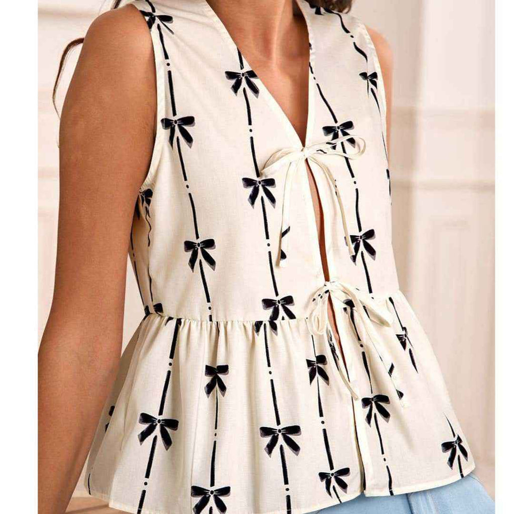 Zyara | Mouwloze blouse met relaxte pasvorm voor dames – Lichtgewicht top met V-hals